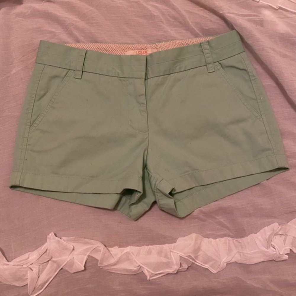 J. Crew Broken In‎ Mint Green Chinos Shorts Size 4